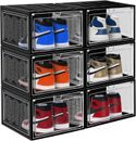 Shoe Boxes Shoe Containers Shoe Organizer for Closet, Shoe Storage Boxes Clear S