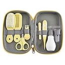 Baby Grooming Kit Baby Health Nursery Care Items Essentials Supplies Set for Newborn, Infant, Toddler - Safety Hair Brush Comb Nail Clipper Trimmer for Girl Boys Keep Clean - (Yellow #1)