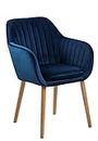 AC Design Furniture Wendy Sedia per Sala da Pranzo, Tessuto, Blu Scuro, 61 x 57 x 83 cm, 1 pz