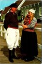 VINTAGE CONTINENTAL SIZE POSTCARD AUTHENTIC COSTUMES OF MARKEN HOLLAND 1981