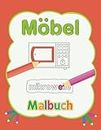 Möbel Malbuch: Haus Interior Malbuch für Kleinkinder, Möbel Aktivitäten Arbeitsbuch für Vorschule, Stressabbau für Kinder Malbuch