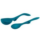 Rachael Ray Lazy Tool Kitchen Utensils Spoon Ladle & Turner Set, 4-Piece Silicone in Blue | Wayfair 09265