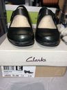 Clark’s Women’s Shoes Size 6.5 XW SUGAR PALM BLACK LEARHER HEELS
