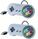 Replacement Wired Controller for New Super Nintendo NES/SNES Classic Edition Mini 2017, Classic Game Controller Joystick Gamepad (2 Pack，NOT USB)