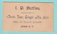 AMERICANA / ADVERTISING  -  I.D. BUTTLES  -  BIRCH BEER & GINGER ALE - PRE  1900