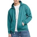 Hanes, EcoSmart Fleece Full Hoodie, Zip-Up Hooded Sweatshirt for Men, SPANISH MOSS