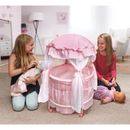 Badger Basket Royal Pavilion Round Doll Crib w/ Canopy & Bedding | 33 H x 20 W x 20 D in | Wayfair 17900