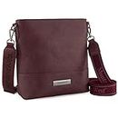 Montana West Hobo Bag Purses and Handbags for Women Top Handle Handbags with Pockets Zipper, Crossbody Burgundy Red, Large