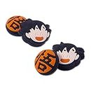 PERFECTSIGHT 4PCS Cute Thumb Grip Caps Compatible with Nintendo Switch/Switch OLED/Switch Lite Console, Soft Silicone Analog Stick Button Cover for Joy-Con Controller, Joystick Cover (Dragon Ball)
