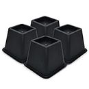 aspeike 4 Inch Bed Furniture Risers 10 cm Heavy Duty Trapezoid Bed Blocks for Sofa, Table, Couch or Desk Elephant Feet Lifts Up to 1.100 LBs / 500 kg Set of 4