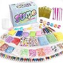 WINLIP Slime Supplies Kit, 162 Pack Slime Beads Charms Includes Floam Foam Beads, Fishbowl Beads, Glitter Jars, Slices, Colorful Sugar Paper Accessories and Slime Tools for DIY Slime Making by
