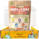 Skin and Coat Supplement for Dogs - Dog Allergy Chews Omega 3 Fish Oil for Dogs