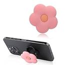 ZYBHMJE Pink Silicone Mobile Phone Grip Stand Cute 2d Flower Cell Phone Holder Collapsible Expandable Cell Phone Accessory For Smartphone Tablet Cell Phone Accessory