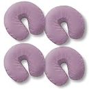 Saloniture 4-Pack Premium Microfiber Face Cradle Covers - Ultra Soft Fitted Massage Table Cradle Cover - Lavender