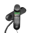 Beetel Newly launched M25 Ultra Compact Caller ID Slim Line Landline,Numeric Display, Desk/Wall Mounted,12 Digit LCD,FSK/DTMF Compatible,Ringer Volume Control,LED Indication (Black M25)