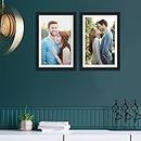 Art Street Photo Frames for Home Décor Set of 2 Black Wall Photo Frames for Living Room Decoration, Valentine Day Gift (Size - 6 x 10 Inches)