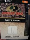 3 Mossy Oak Men's Knit Boxers Camo Olive Black Moisture Wicking Underwear MED M