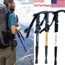 1 Pair Hiking Walking Sticks Trekking Poles Collapsible Lightweight Anti-Shock