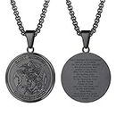 PROSTEEL St. Michael Pendant and Chain The Archangel Jewelry
