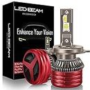 LEDBeam LED K11 80W Automotive Grade 3570 Chip 16000Lm 6000k White Car headlight bulb (12V,80W/2bulbs) (H4)