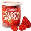 Freeze Dried Strawberries - Freeze Dried Fruit - Delicious & 100% Pure Freeze Dried Strawberry – Gluten Free, Preservatives Free, No Added Sugar – Freeze Dried Food by Super Garden, 19g