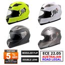 Motorcycle HELMET Full Face Flip Up Motorbike Safety Guard AU Approval Helmet AU