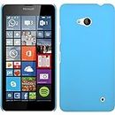PhoneNatic Custodia Rigida Compatibile con Microsoft Lumia 640 - gommata Azzurro - Cover + Pellicola Protettiva