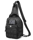 Monterra Tactical Shoulder Sling Bag for EDC, Crossbody, Outdoor Sports Gear and Equipment, Travel Daypack, Hiking Backpack, Camping Adventures, Survival Backpack, Hunting, Concealed Carry.
