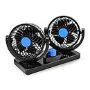 KARDECK, Car Fans 12V Electric Auto Cooling Fan, Headrest 360 Degree Rotatable Dual Head Speed Rear Seat Air Fan For All Auto Vehicles