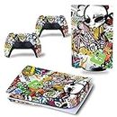 Graffiti Ps5 Disk Version Vinyl Stickers Ps5 Console Skin and Controller Skin Beautiful Scratch-Resistant No Bubbles-ps-11