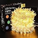 Gesto Warm White Led Serial String Lights – Waterproof Copper Wire Golden Lights for Home Decoration | Yellow Light for Diwali Decoration,Lights for Balcony Outdoor,Christmas – (19 Meter | Pack of 1)