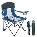 ARMOR CASTLE Portable Camping Chair for Adults, Folding Chair with 2 Cup Holders, Oversized Mesh Back Chair Heavy Duty 400LBS Support Outdoor Chair for Picnic, Tailgates, Beach, and Sports
