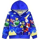 DYWPYCLQ Kids Boys' Hoodie Fashion Sweater Game Cartoon Girls' Jacket Long Sleeve Zipper Coat Casual Wear Clothes 5-13years (as1, Age, 5_Years, 6_Years, Style 1, 5-6Years)