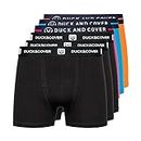 Duck and Cover Mens Boxers Shorts (6 Pack) Multipacked Underwear Gift Set Trunk, Neonpack-black, M