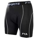 FYA Men's Cycling Shorts,4D Gel Padded Out-Wearable Motorcycle Bike Riding Shorts Quick-Dry Half Pants (L, Black/Grey)