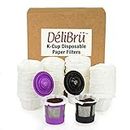 Paper Filters for Reusable K Cups Fits All Brands - Disposable K Cup Paper Filter (100/Box) by Delibru