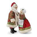 Department 56 Jim Shore by Possible Dreams Santa and Mrs. Claus Almost Ready Limited Edition Figurine Set, 12 Inch, Multicolor