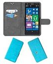 ACM Rotating Clip Flip Case Compatible with Nokia Lumia 1020 Mobile Cover Stand Sky Blue