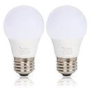 Simba Lighting LED A15 Refrigerator Light Bulbs (2-Pack) 5W 40W Replacement Waterproof Small for Appliances, Freezers, 120V, E26 Standard Medium Base, Frosted Cover, Not Dimmable, 5000K Daylight