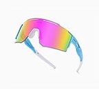 GoHZQ Polarised Sports Sunglasses for Men Womens Polarized Cycling Sunglasses UV400 Protection TR90 Superlight Frame Glasses for Driving, Fishing, Bike (Purple)