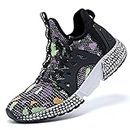 WETIKE Boys Shoes Boys Sneakers Girls Tennis Shoes Athletic Durable Lightweight Non-Slip Running Shoes(Purple Camo,8)