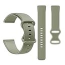 CellFAther® Silicone Sport Straps For Fitbit Versa 3, Versa 4/ Fitbit Sense, Sense Smart watches small size, Watch not included (Grey)