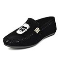 Bhavani Home Appliances Black Suede Loafer Shoes for Men - 10 UK