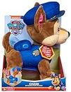 PAW Patrol, Talking Chase 30.5-cm-tall Interactive Plush Toy with Sounds, Phrases and Wagging Tail, Stuffed Animals, Kids Toys for Ages 3 and up