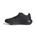 adidas Sportswear Runfalcon 3.0 Elastic Lace Top Strap Kids' Shoes, Core Black/Core Black/Core Black, 3