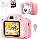 CADDLE & TOES Kids Digital Camera,20MP 1080P Digital Video Camera for Kids,Christmas Birthday Gift for Boys Age 4+ to 14,Kids Camera for 4+ 5 6 7 8 9 10 12 14 Year Old (Pink Plus SDCard)
