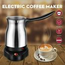Edelstahl elektrische türkisch-griechische Kaffeemaschine Espresso Tee UK Stecker 600 W
