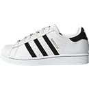 adidas Originals unisex child Superstar Sneaker, White/Black/White, 4.5 Big Kid US
