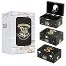 Harry Potter Musical Jewelry Box for Girls, Stylish Girls Jewelry Box with Spinning Hogwarts Crest, Enchanting Kids Jewelry Box with Storage Slots, Elegant Gifts for Girls