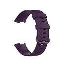 Vaporly UK Replacement Watch Strap for Fitbit Charge 3 / Charge 4 / Charge 3 SE Strap Standard Silicone Wristband Band Watch Wrist Straps (Small, Purple)